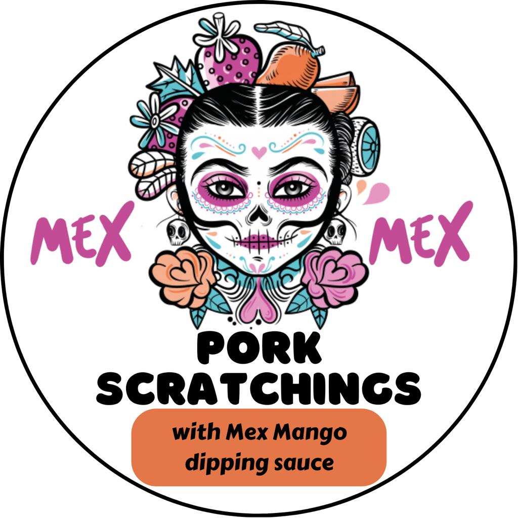 Mex Pork Scratchings with Mango dipping sauce